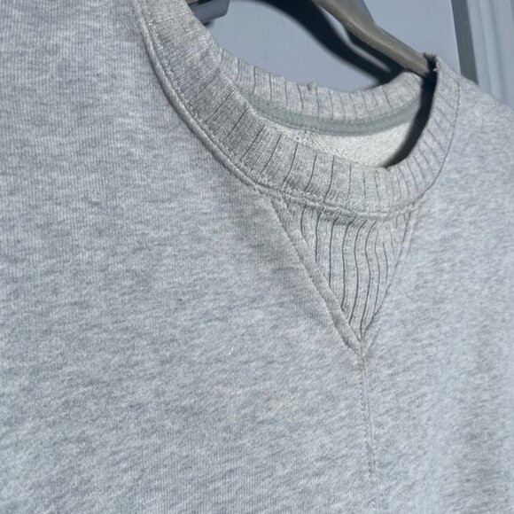 Aerie Medium Oversized Sweatshirt Grey Loungewear Casual Neutral Minimalist Tops - Picture 5 of 9